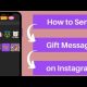 how to send gift message on instagram chat