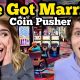 WE GOT MARRIED ... Playing The High Limit Coin Pusher