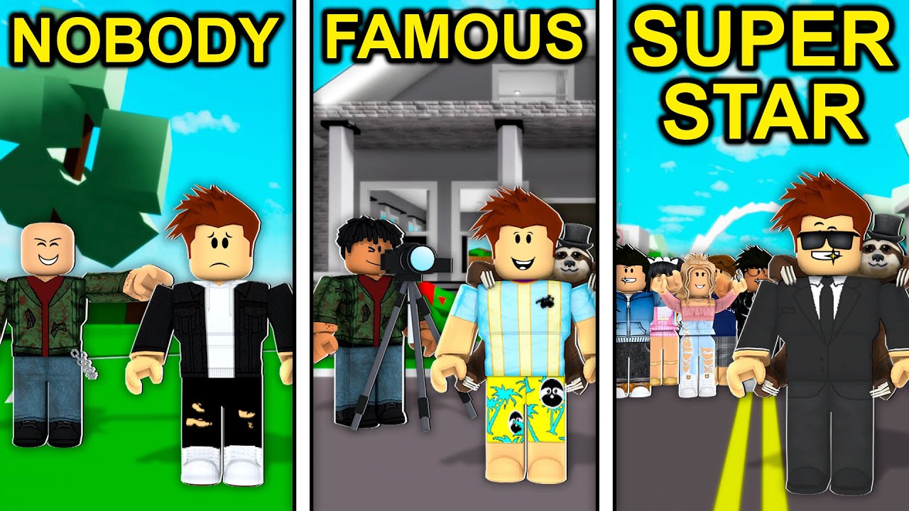 NOBODY to FAMOUS to SUPERSTAR in Roblox Brookhaven..